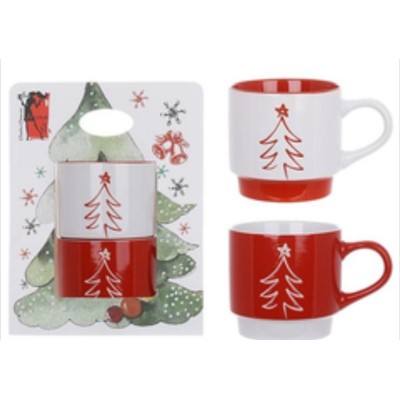 Набор из 2-х чашек(400мл) Ёлочка
