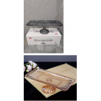 Сервировочное блюдо на ножке для фруктов,канапе, конфет Графит и бронза