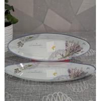 Стеклянное блюдо (31см) *Лаванда*селедочница