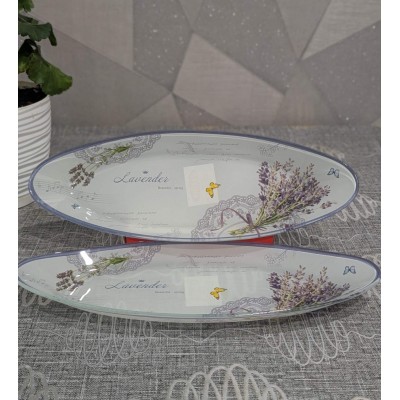 Стеклянное блюдо (31см) *Лаванда*селедочница Стеклянное блюдо (31см) *Лаванда*селедочница
