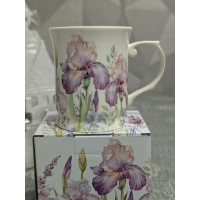 Фарфоровая чашка (400мл) Ирисы производство Lefard 