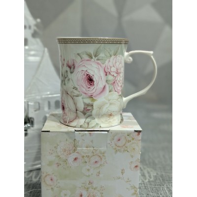 Фарфоровая чашка (400мл) Английская роза производство Lefard 