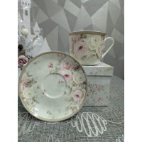 Набор чашка (400мл) с блюдцем  Английская роз