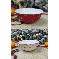 Фарфоровая пиала-салатник(500мл) Новогодняя