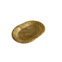 Пластиковый поднос под дерево, овальный (28*20*3)см, 2018-28