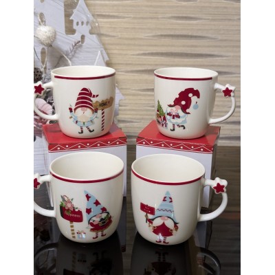 Фарфоровая чашка (360мл) Весёлый гномик