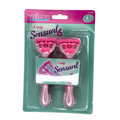 Жіночі одноразові верстати із системою із шести гострих лез, 4шт на аркуші №404