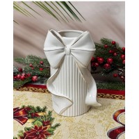 Ваза фарфоровая*Бант* 14,5*22см с золотом Ваза фарфоровая*Бант* 14,5*22см с золотом