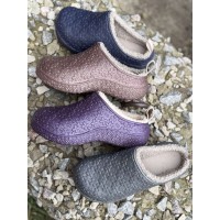 Женские галоши без задника на меху 4103