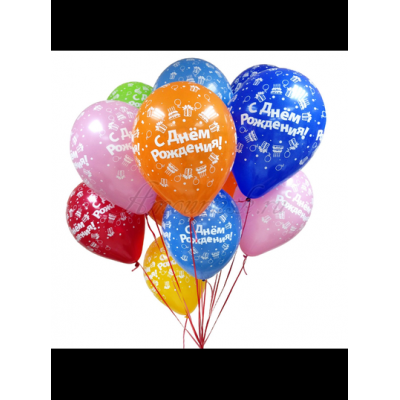 Набор воздушных шаров, (10 штук/уп) плотные