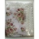 Скатерть Home Plus тканевая с кружевом (цветы) 120х150, в ассортименте