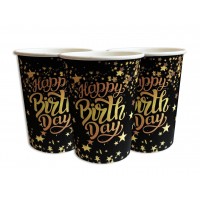 Стаканы одноразовые бумажные детские " Happy Birthday " звёзды 10 шт/уп