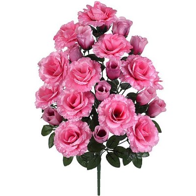 Искусственные цветы букет бутон и роза чайная, 65см