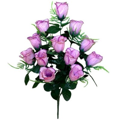Искусственные цветы букет бутонов роз, 50см