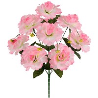 Искусственные цветы букет роза кучерявая 9-ка, 55см