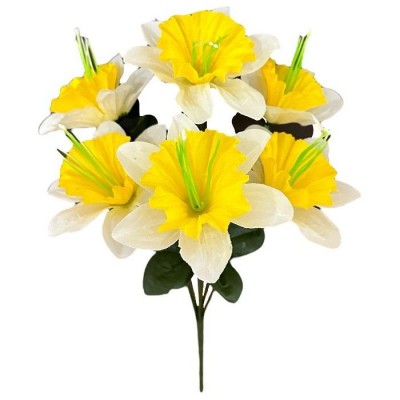Искусственные цветы букет нарцыссы весенние, 37см