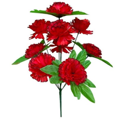 Искусственные цветы букет гвоздичек с подставкой, 50см