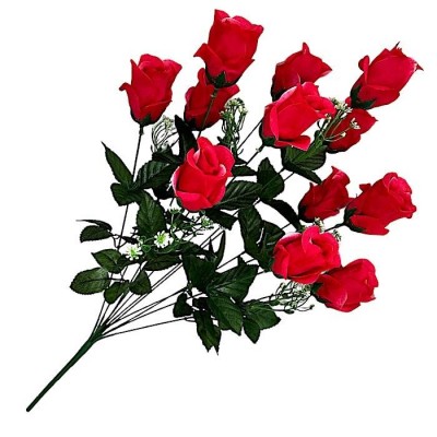 Искусственные цветы букет бутоны роз Королева, 70см