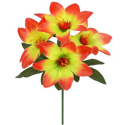 Искусственные цветы букет бордюрный атласный лилия крупная, 21см