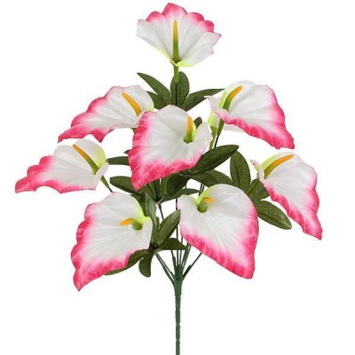 Искусственные цветы букет атласные каллы, 45см