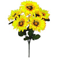 Искусственные цветы букет герберы с ресничками, 36см