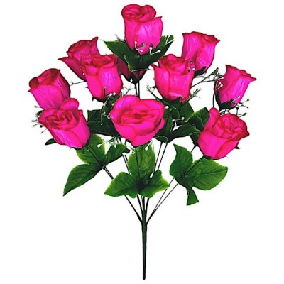 Искусственные цветы букет бутоны роз Атлас, 55см