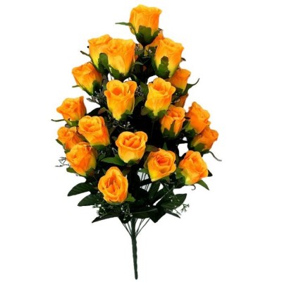 Искусственные цветы букет 22 атласных бутона роз, 70см