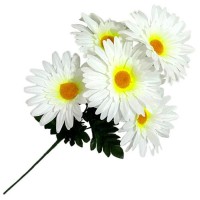 Искусственные цветы букет Ветка ромашки крупная, 50см