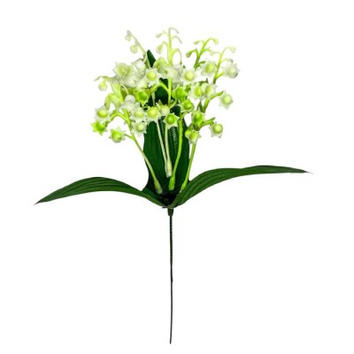 Искусственные цветы букет ландыши пластиковые высокие, 26см Искусственные цветы букет ландыши пластиковые высокие, 26см