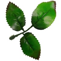 Лист искусственной розы светлый, 10,5см