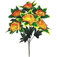 Искусственные цветы букет гвоздики на светлой подставке, 57см