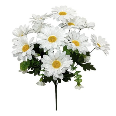 Искусственные цветы букет белые ромашки с бутонами 48см Искусственные цветы букет белые ромашки с бутонами 48см