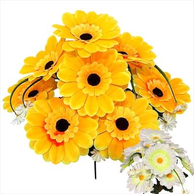 Искусственные цветы букет ромашки Дуплекс, 55см Искусственные цветы букет ромашки Дуплекс, 55см