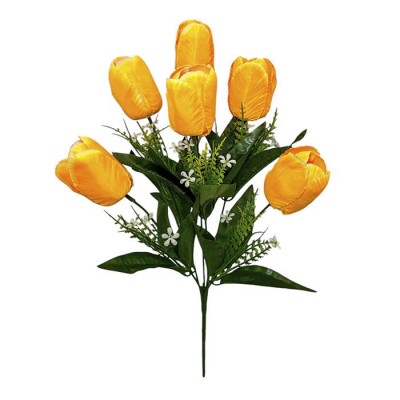 Искусственные цветы букет тюльпаны с мелкоцветом, 37см Искусственные цветы букет тюльпаны с мелкоцветом, 37см