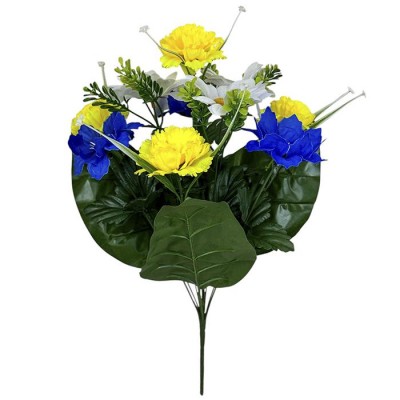 Искусственные цветы букет ромашек, гвоздик и васильков серия Украина, 47 см Искусственные цветы букет ромашек, гвоздик и васильков серия Украина, 47 см