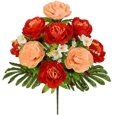 Искусственные цветы букет пионов Люкс, 58см Искусственные цветы букет пионов Люкс, 58см