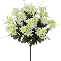 Искусственные цветы букет настоящих ромашек белых, 44см