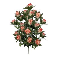 Искусственные цветы букет розы в бутонах с пышной зеленью, 74см Искусственные цветы букет розы в бутонах с пышной зеленью, 74см