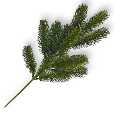 Елочная ветка искусственная 13 лапок, 48см Елочная ветка искусственная 13 лапок, 48см