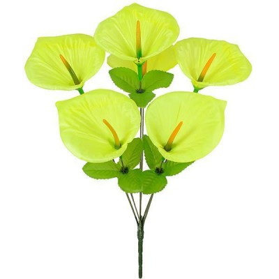 Искусственные цветы букет калл средних, 39см