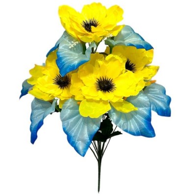 Искусственные цветы букет пионов с каллами,  52см