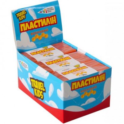 Пластилин восковой "Travel Kids" оранжевый 30г "Гамма"