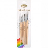 Набір пензликів круглих 6шт Білка Barogue 760