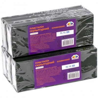 Пластилин скульптурный 800г "Творчество" карандашный "Гамма"