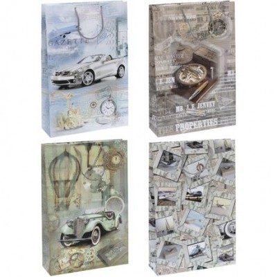 Пакет кольоровий великий вертикальний Мужский 39х25х8,5 см 5027