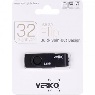 Флешка Verico USB 32Gb Flip Black 1UDOV-R0BK33-NN 040194/606076 Флешка Verico USB 32Gb Flip Black 1UDOV-R0BK33-NN 040194/606076