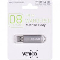 Флешка Verico USB 8Gb Wanderer Gray 1UDOV-M4GY83-NN