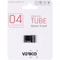 Флешка Verico USB 4Gb Tube Black 1UDOV-P8BK43-NN