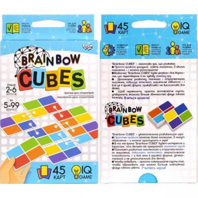 Настольная карточная игра "Brainbow CUBES" G-BRC-01-01 ДТ-МН-14-49