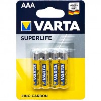 Батарейки R03 Varta Superlife ZcCb AАA 4 шт/блистер 676187